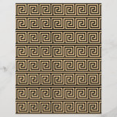 Griechisch Meander Key Squares Muster Brown Flyer (Hinten)