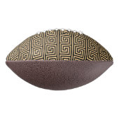 Griechisch Meander Key Squares Muster Brown Football (Gedreht 90)