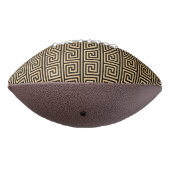 Griechisch Meander Key Squares Muster Brown Football (Gedreht 270)