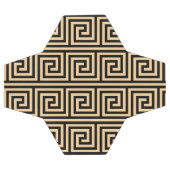 Griechisch Meander Key Squares Muster Brown Fußball (Flach)