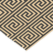 Griechisch Meander Key Squares Muster Brown Kurzer Tischläufer (Ecke)