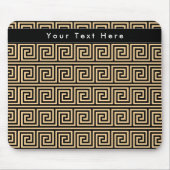 Griechisch Meander Key Squares Muster Brown Mousepad (Vorne)