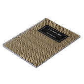 Griechisch Meander Key Squares Muster Brown Notizblock (Linke Seite)