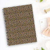 Griechisch Meander Key Squares Muster Brown Planer