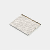 Griechisch Meander Key Squares Muster Brown Post-it Klebezettel (angewinkelt)