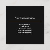 Griechisch Meander Key Squares Muster Brown Quadratische Visitenkarte (Vorderseite)