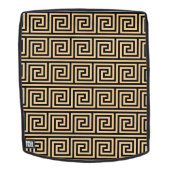 Griechisch Meander Key Squares Muster Brown Rucksack (Abnehmbare Front)