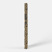 Griechisch Meander Key Squares Muster Brown Samsung Galaxy Hülle (Rechte Seite)