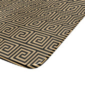 Griechisch Meander Key Squares Muster Brown Schneidebrett (Ecke)