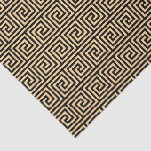 Griechisch Meander Key Squares Muster Brown Seidenpapier (Ausschnitt)