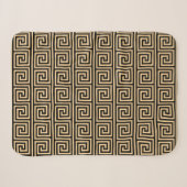 Griechisch Meander Key Squares Muster Brown Sherpadecke (Vorderseite (Horizontal))