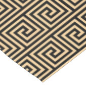 Griechisch Meander Key Squares Muster Brown Tischdecke (Schrägansicht)