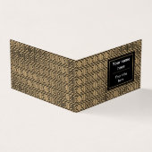 Griechisch Meander Key Squares Muster Brown Visitenkarten (Vorderseite)