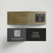 Griechisch Meander Key Squares Muster Brown Visitenkarten