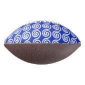 Griechisch Meander Key Waves Muster blau Football (Gedreht 90)