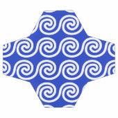 Griechisch Meander Key Waves Muster blau Fußball (Flach)