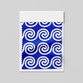 Griechisch Meander Key Waves Muster blau Stoff