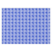 Griechisch Meander Key Waves Muster blau Tischdecke (Vorderseite (Horizontal))
