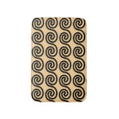 Griechisch Meander Key Waves Muster Brown Badematte (Vorderseite Vertikal)