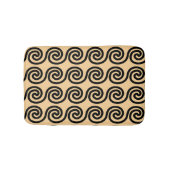 Griechisch Meander Key Waves Muster Brown Badematte (Vorderseite)
