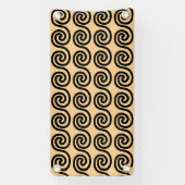Griechisch Meander Key Waves Muster Brown Banner (Vertikal)