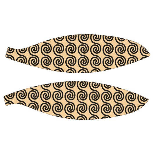 Griechisch Meander Key Waves Muster Brown Basketball (Panele)