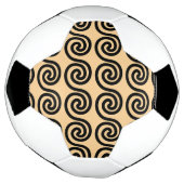 Griechisch Meander Key Waves Muster Brown Fußball (Gedreht)