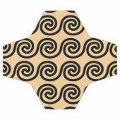 Griechisch Meander Key Waves Muster Brown Fußball (Flach)