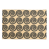 Griechisch Meander Key Waves Muster Brown Kissenbezug (Rückseite)