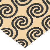 Griechisch Meander Key Waves Muster Brown Kurzer Tischläufer (Ecke)