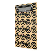 Griechisch Meander Key Waves Muster Brown Mini Klemmbrett (Gewinkelt2)