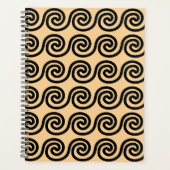 Griechisch Meander Key Waves Muster Brown Planer (Vorderseite)