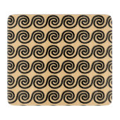 Griechisch Meander Key Waves Muster Brown Schneidebrett (Vorderseite)