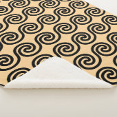 Griechisch Meander Key Waves Muster Brown Sherpadecke (3/4)