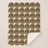 Griechisch Meander Key Waves Muster Brown Sherpadecke (Vorderseite)