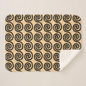 Griechisch Meander Key Waves Muster Brown Sherpadecke (Vorderseite (Horizontal))