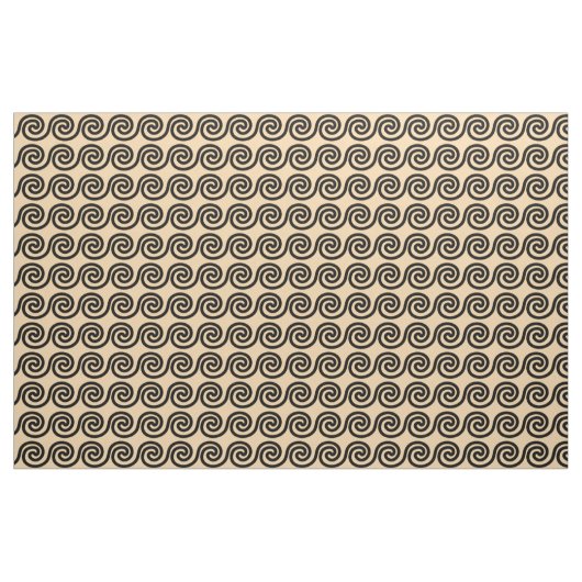 Griechisch Meander Key Waves Muster Brown Stoff (Fat Quarter (45,7 x 55,9 cm))