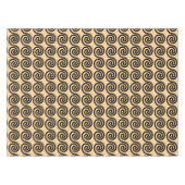 Griechisch Meander Key Waves Muster Brown Tischdecke (Vorderseite (Horizontal))