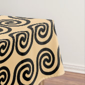 Griechisch Meander Key Waves Muster Brown Tischdecke (Beispiel)