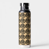 Griechisch Meander Key Waves Muster Brown Trinkflasche (Links)
