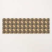 Griechisch Meander Key Waves Muster Brown Yogamatte (Rückseite (Horizontal))