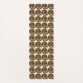 Griechisch Meander Key Waves Muster Brown Yogamatte (Vorderseite)