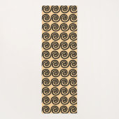 Griechisch Meander Key Waves Muster Brown Yogamatte (Rückseite)