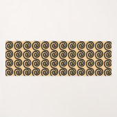 Griechisch Meander Key Waves Muster Brown Yogamatte (Vorderseite (Horizontal))