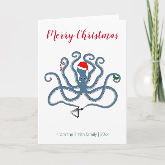 Griechisch/Minooktopus Weihnachtsfeiern Karte (Vorderseite)