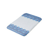 Griechisch-Mosaiksteinschmuck - Blauschattierungen Badematte (Schrägansicht)