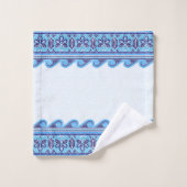 Griechisch-Mosaiksteinschmuck - Blauschattierungen Badhandtuch Set (Waschlappen)
