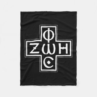 Griechisch-orthodox Phos Zoe Cross Christogram Fleecedecke