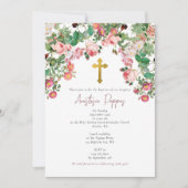 Griechisch-orthodoxe Christening BaptisGirl Einladung (Vorderseite)