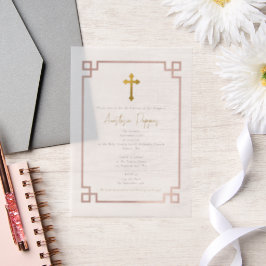 Griechisch-orthodoxe Christening Girl Taufe Pergament Einladungen